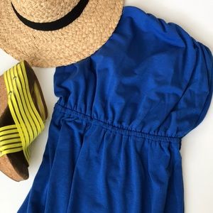 Strapless Maxi Dress in Blue